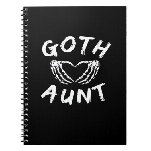 Gothic Tante Funny Emo Tante Punk Schattige Skelet Notitieboek (Voorkant)