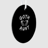 Gothic Tante Funny Emo Tante Punk Schattige Skelet Ornament (voorkant)