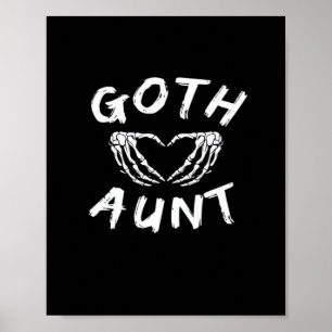 Gothic Tante Funny Emo Tante Punk Schattige Skelet Poster