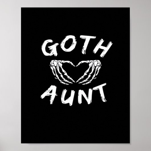 Gothic Tante Funny Emo Tante Punk Schattige Skelet Poster (Voorkant)