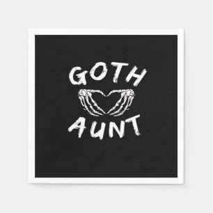Gothic Tante Funny Emo Tante Punk Schattige Skelet Servet