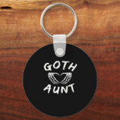 Gothic Tante Funny Emo Tante Punk Schattige Skelet Sleutelhanger (Voorkant)