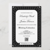 Gothic Tarot Kaart Wedding Invitation QR Code (Achterkant)