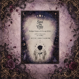Gothic Tarot Maan Roos Skelet Bruiloft Kaart