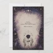 Gothic Tarot Maan Roos Skelet Bruiloft Kaart (Achterkant)