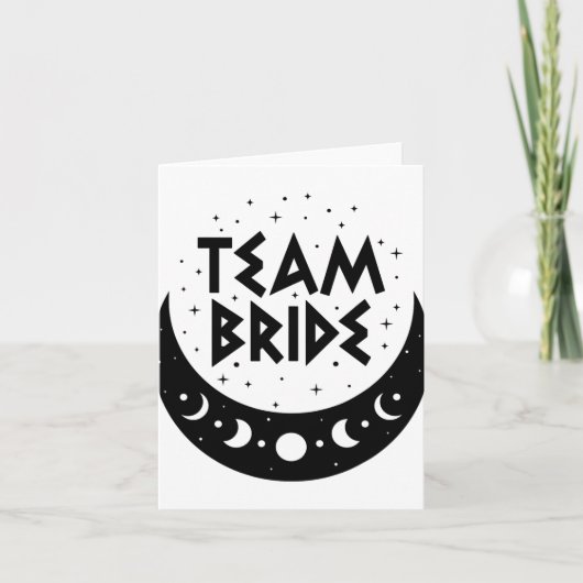 Gothic Team Bride Coven Wedding Bachelorette Party Kaart (Voorkant)
