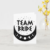 Gothic Team Bride Coven Wedding Bachelorette Party Kaart (Gele Bloem)