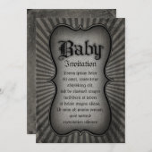 Gothic Text Baby Kaart (Voorkant / Achterkant)