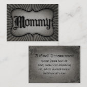 Gothic Text mama Contactkaartje (Voorkant / Achterkant)