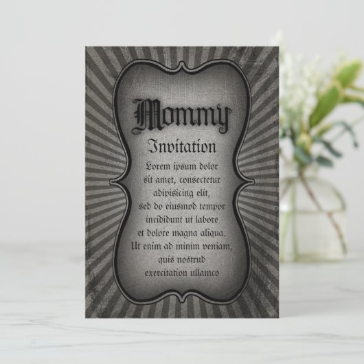 Gothic Text mama Kaart (Staand voorkant)