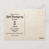 Gothic Thanksgiving Briefkaart (Achterkant)