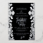 Gothic Theme Black Bachelorette Party Folie Uitnodiging (Voorkant)