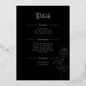 Gothic Theme Black Bachelorette Party Folie Uitnodiging (Achterkant)