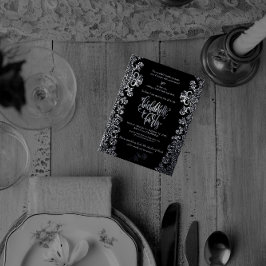 Gothic Theme Black Bachelorette Party Folie Uitnodiging