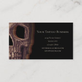 Gothic Three Skulls Sepia Brown Macabre Visitekaartje (Achterkant)