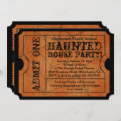  Gothic Ticket Haunted House Halloween Party Kaart (Voorkant / Achterkant)