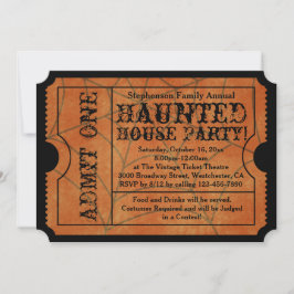  Gothic Ticket Haunted House Halloween Party Kaart