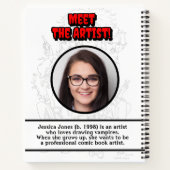 Gothic Tiener Meisje Uw Kunstwerk Naam Fotoschets Notitieboek (Achterkant)