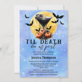 Gothic Til Death Do Us Part Martini Vrijgezellenfe Kaart (Voorkant)