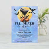 Gothic Til Death Do Us Part Martini Vrijgezellenfe Kaart (Staand voorkant)