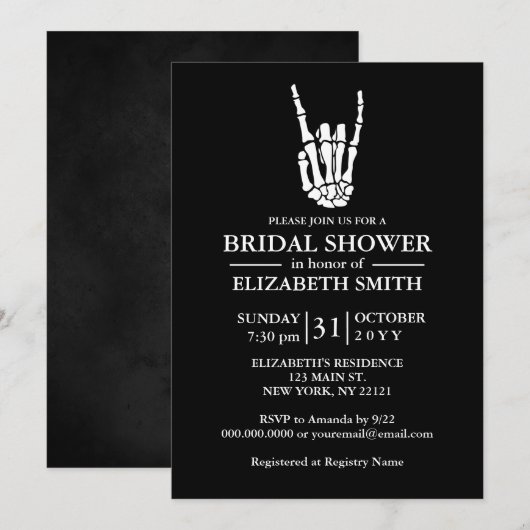 Gothic Til Death Do US Party Vrijgezellenfeest Kaart (Voorkant / Achterkant)