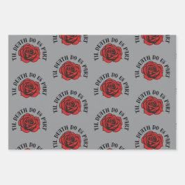 Gothic Til Death doen ons deel inpakpapier Vel