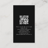 Gothic Til Death Us Do Part QR Zwart Bruiloft RSVP Informatiekaartje (Achterkant)