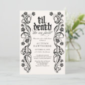 Gothic Til Death Vrijgezellenfeest Kaart (Staand voorkant)