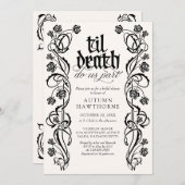 Gothic Til Death Vrijgezellenfeest Kaart (Voorkant / Achterkant)