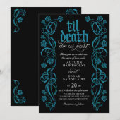 Gothic Til Death Wedding Kaart (Voorkant / Achterkant)