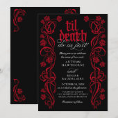 Gothic Til Death Wedding Kaart (Voorkant / Achterkant)