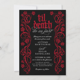 Gothic Til Death Wedding Kaart