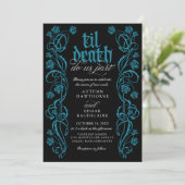 Gothic Til Death Wedding Kaart (Staand voorkant)