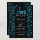 Gothic Til Death Wedding Kaart (Voorkant / Achterkant)