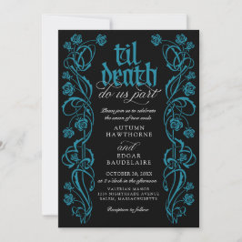 Gothic Til Death Wedding Kaart