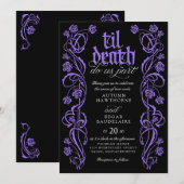 Gothic Til Death Wedding Kaart (Voorkant / Achterkant)