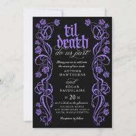 Gothic Til Death Wedding Kaart