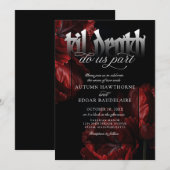 Gothic Til Dood Bruiloft Kaart (Voorkant / Achterkant)