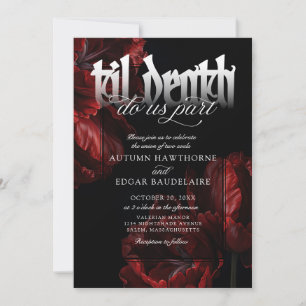 Gothic Til Dood Bruiloft Kaart