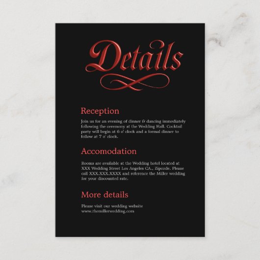 Gothic - Till Death Do Us Part beroemd gemaakt doo Informatiekaartje (Voorkant)