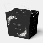 Gothic Till Death Do us Party Zwart Bloemen Bruilo Bedankdoosjes (Achterkant)