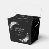Gothic Till Death Do us Party Zwart Bloemen Bruilo Bedankdoosjes (Voorkant Zijde)