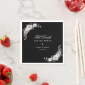 Gothic Till Death Do us Party Zwart Bloemen Bruilo Servet (Insitu)