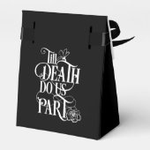 Gothic Till Death Doe ons part Bedankt Zwart Wit Bedankdoosjes (Achterkant)