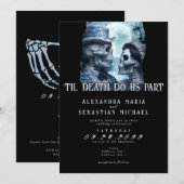 Gothic Till Death Porseleinen Schedels Maan Bruilo Kaart (Voorkant / Achterkant)