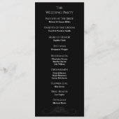 Gothic Till Death Rozen Skelet Zwart Huwelijk Programmakaart (Achterkant)