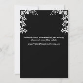 Gothic Till Death Zwart Elegant Skeleton Wedding Save The Date (Achterkant)