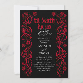 Gothic Tot de Dood Bruiloftsfeest Kaart