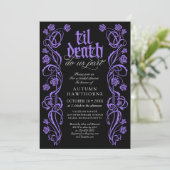 Gothic Tot de Dood Bruiloftsfeest Kaart (Staand voorkant)