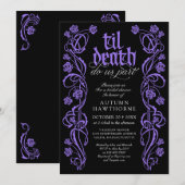 Gothic Tot de Dood Bruiloftsfeest Kaart (Voorkant / Achterkant)